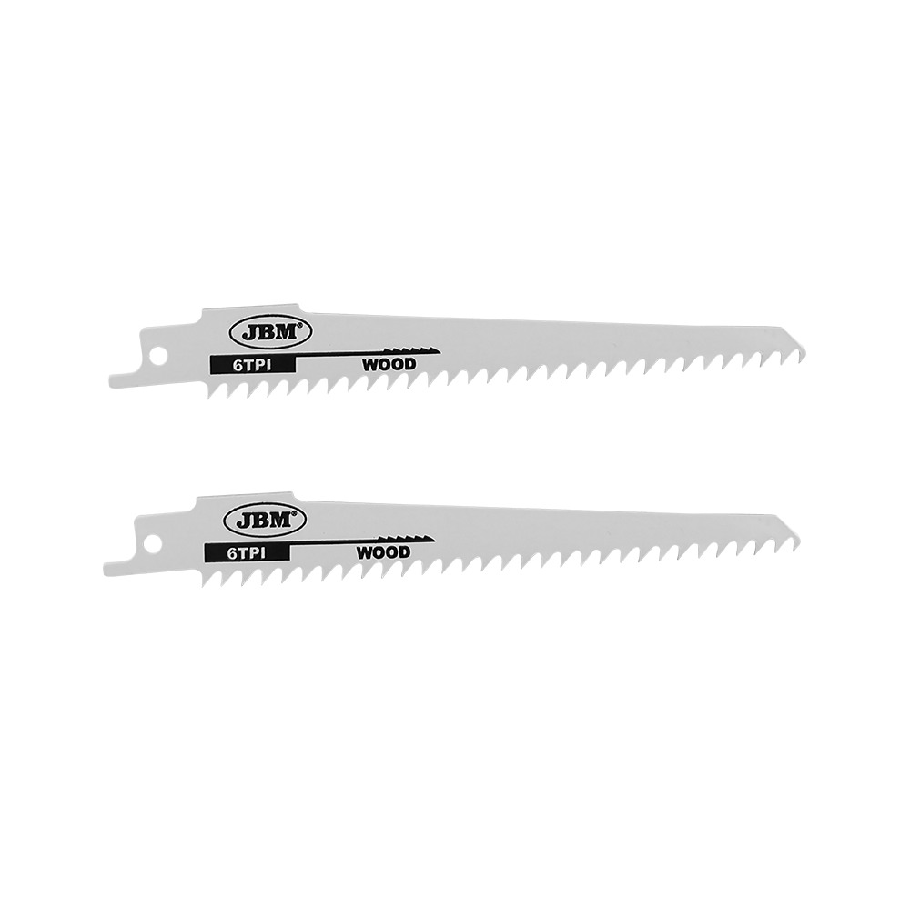 KIT DE 2 LAMES 6TPI 150 MM POUR SCIE SABRE À BOIS. POUR RÉF. 60019