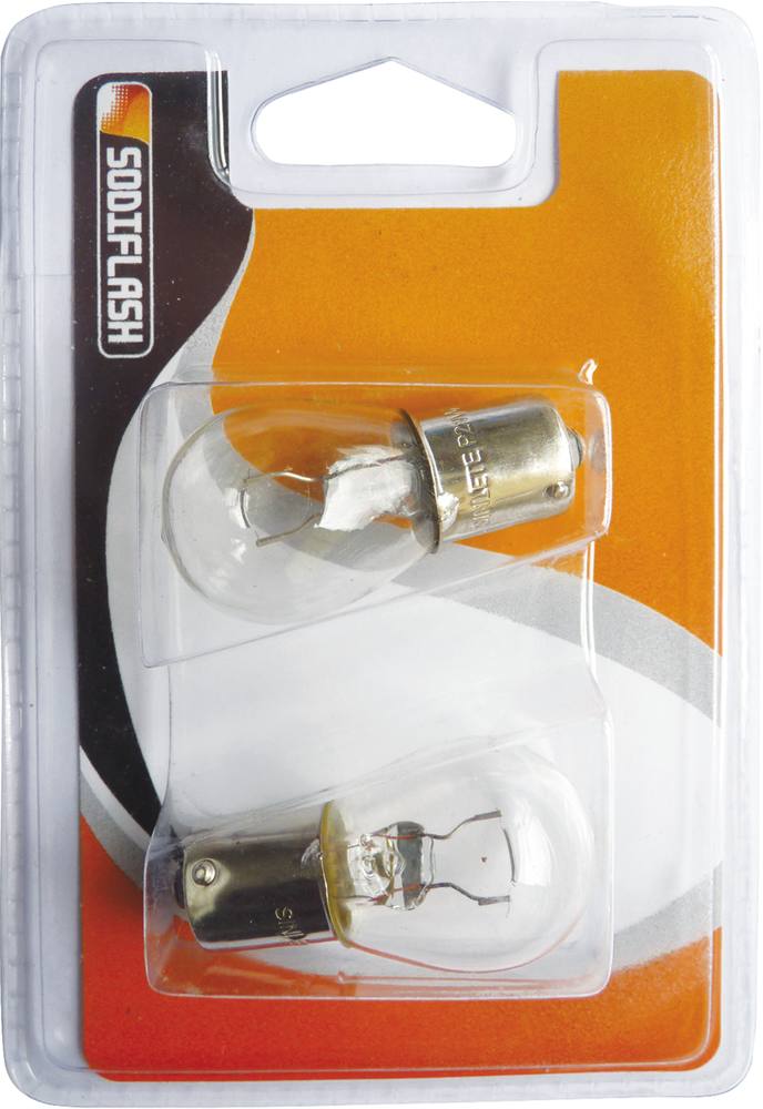 2 POIRETTES 12V 21W 1 FIL /BLISTER
