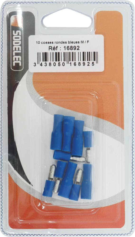 10 COSSES RONDES BLEUES M/F  BL