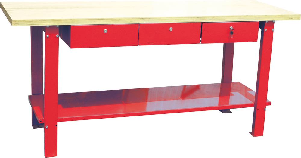 ETABLI PLATEAU BOIS 2000 MM 3 TIROI