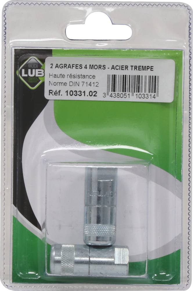 LOT 2 AGRAFES 4 MORS POMPE A GRAISS