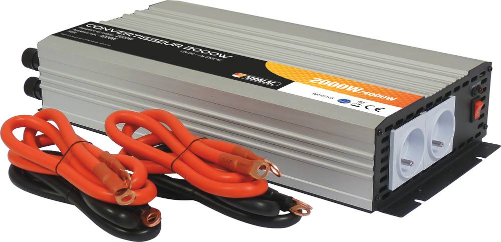CONVERTISSEUR 2000W 12V DC / 230V A