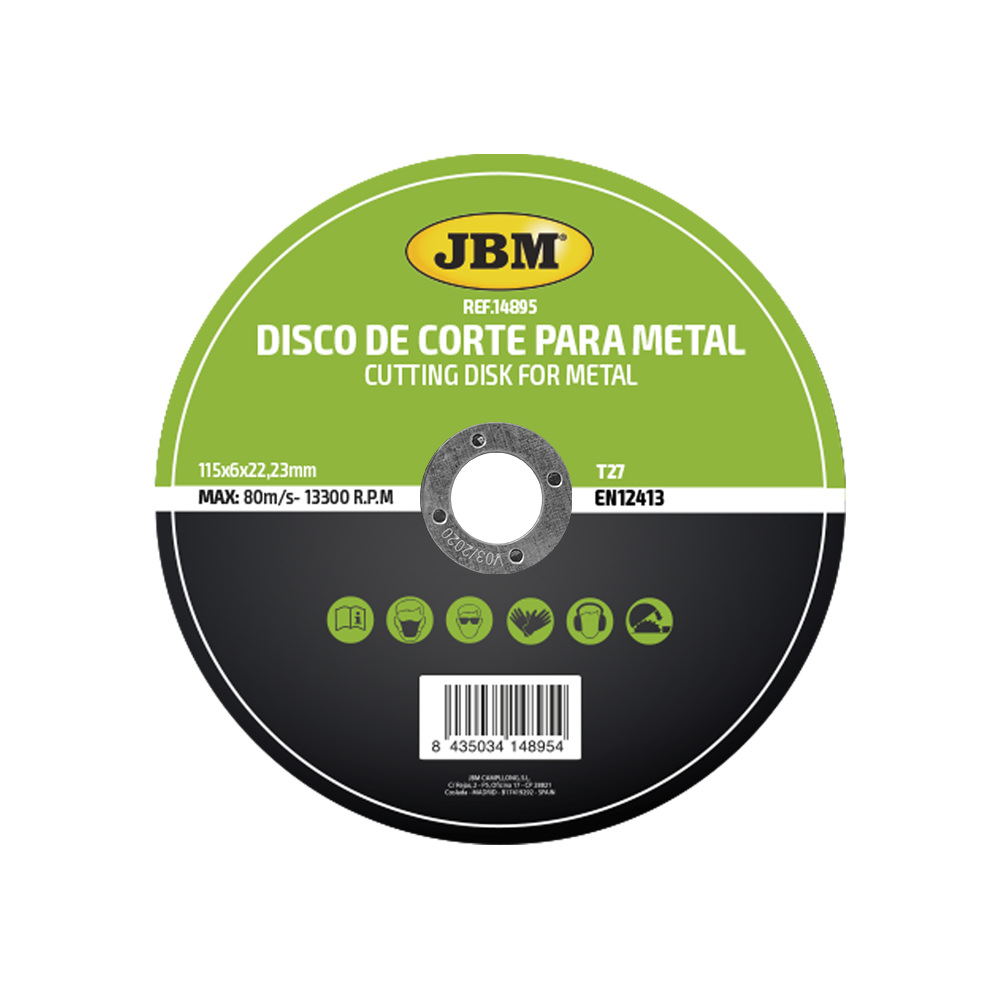 CERCLE DE COUPE T27 POUR MÉTAL, 115 X 6 MM