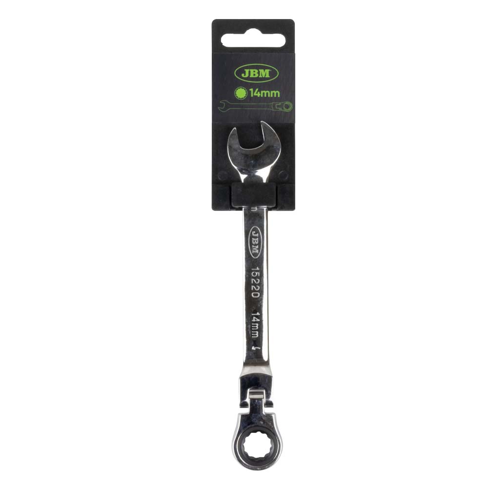 CLÉ MIXTE TÊTE FLEXIBLE 14 MM – REVÊTEMENT MIROIR