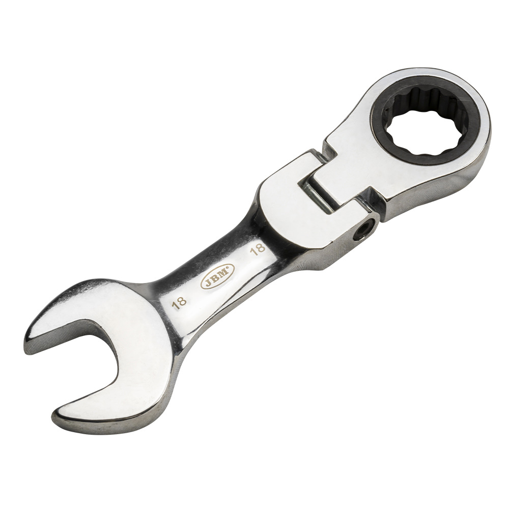 CLÉ MIXTE À CLIQUET ARTICULÉE COURTE – 15 MM