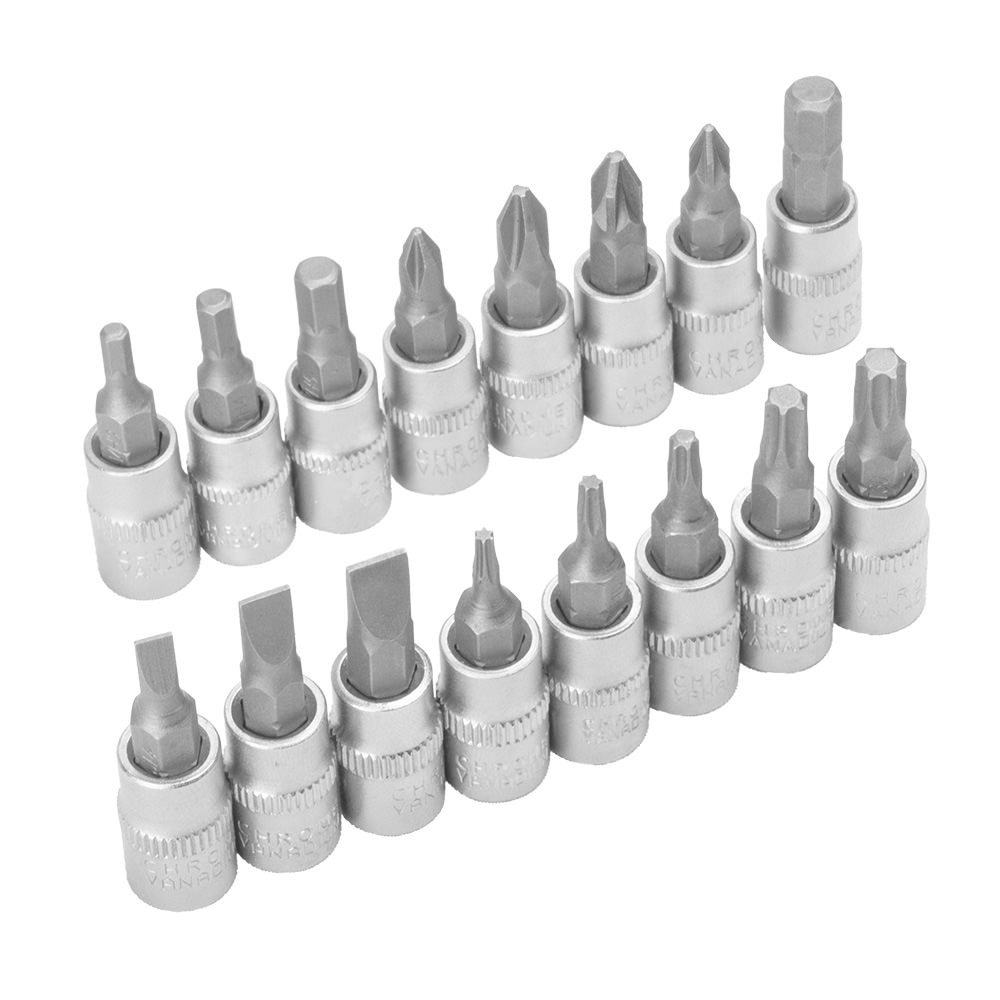 BOÎTE DE DOUILLES POINTE DE 1/4" (16 PIÈCES)