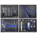 JEU DE 4 MODULES EVA CARBONE POUR OUTILS - BLEU