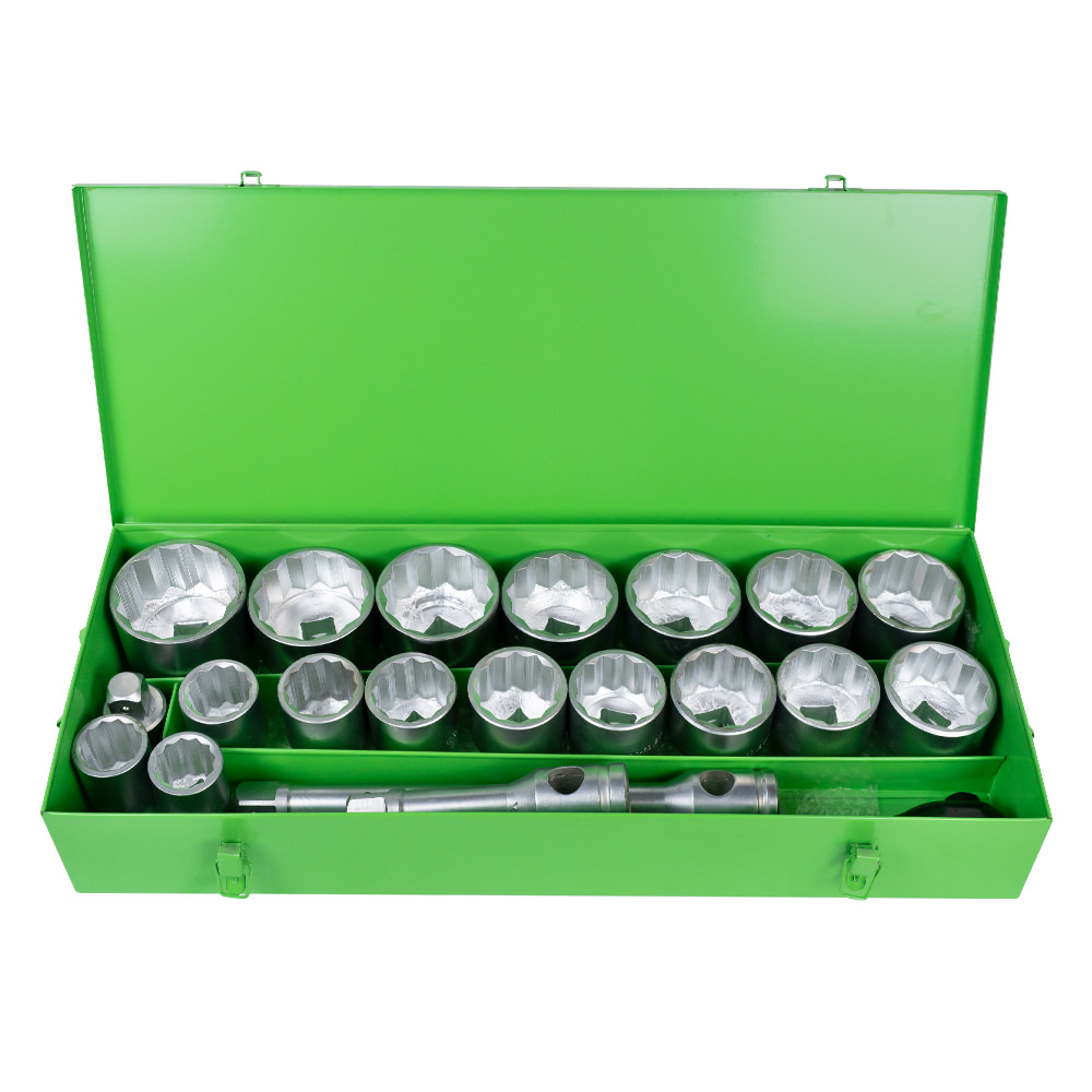 COFFRET MÉTALLIQUE AVEC 22 PIÈCES DE 1" AUTOCLAVE SUR 12 BORDS ZINGUÉ