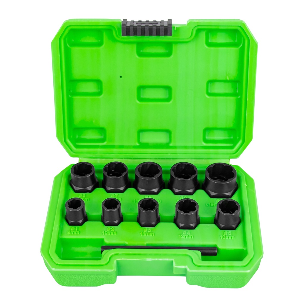 COFFRET DE DOUILLES TWIST DE 3/8" EXTRACTION D'ÉCROUS ENDOMMAGÉES