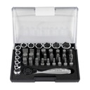 COFFRET DE 37 PIÈCES AVEC CLIQUET MINI DE 1/4"