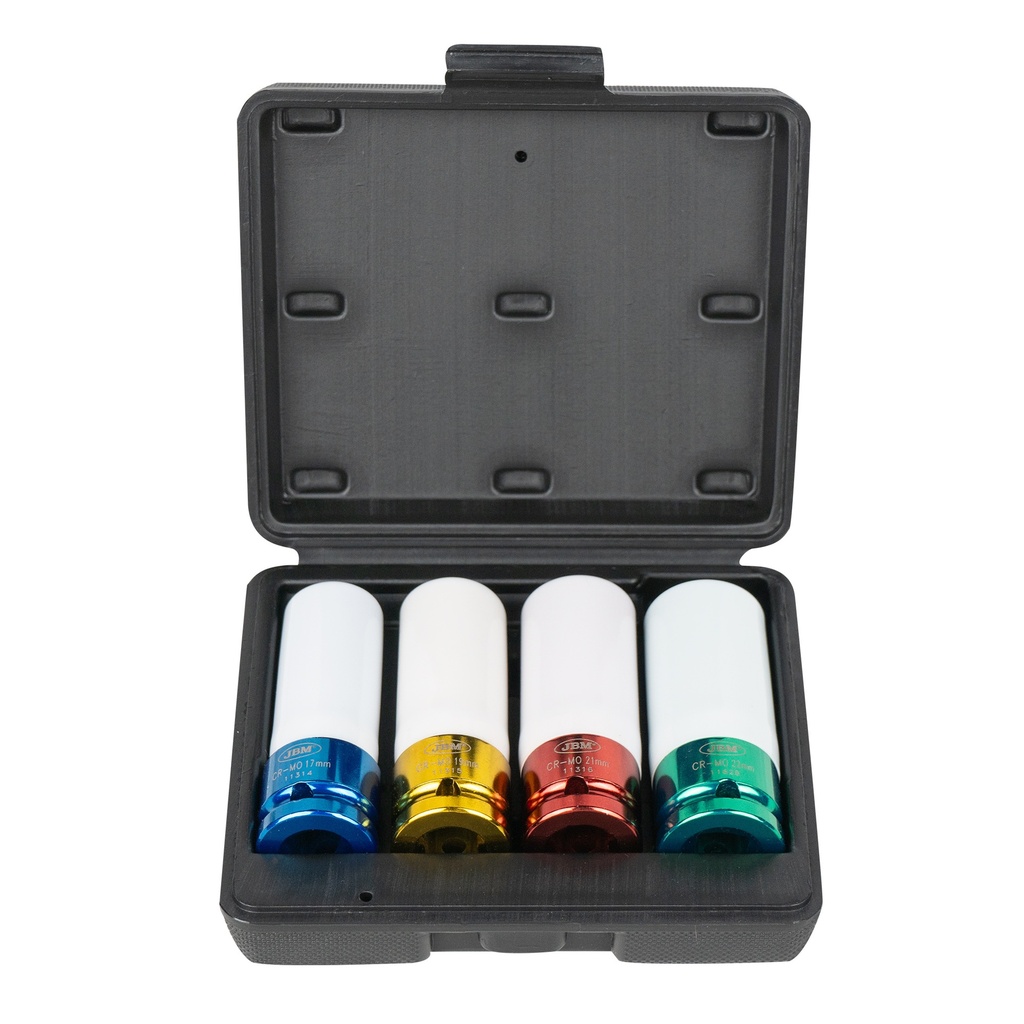 JEU DE 4 DOUILLES A CHOC 1/2" SPÉCIALES EXTRACTION DE  ROUES