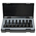 JEU DE 8 DOUILLES A CHOC 6 PANS DE 1/2"