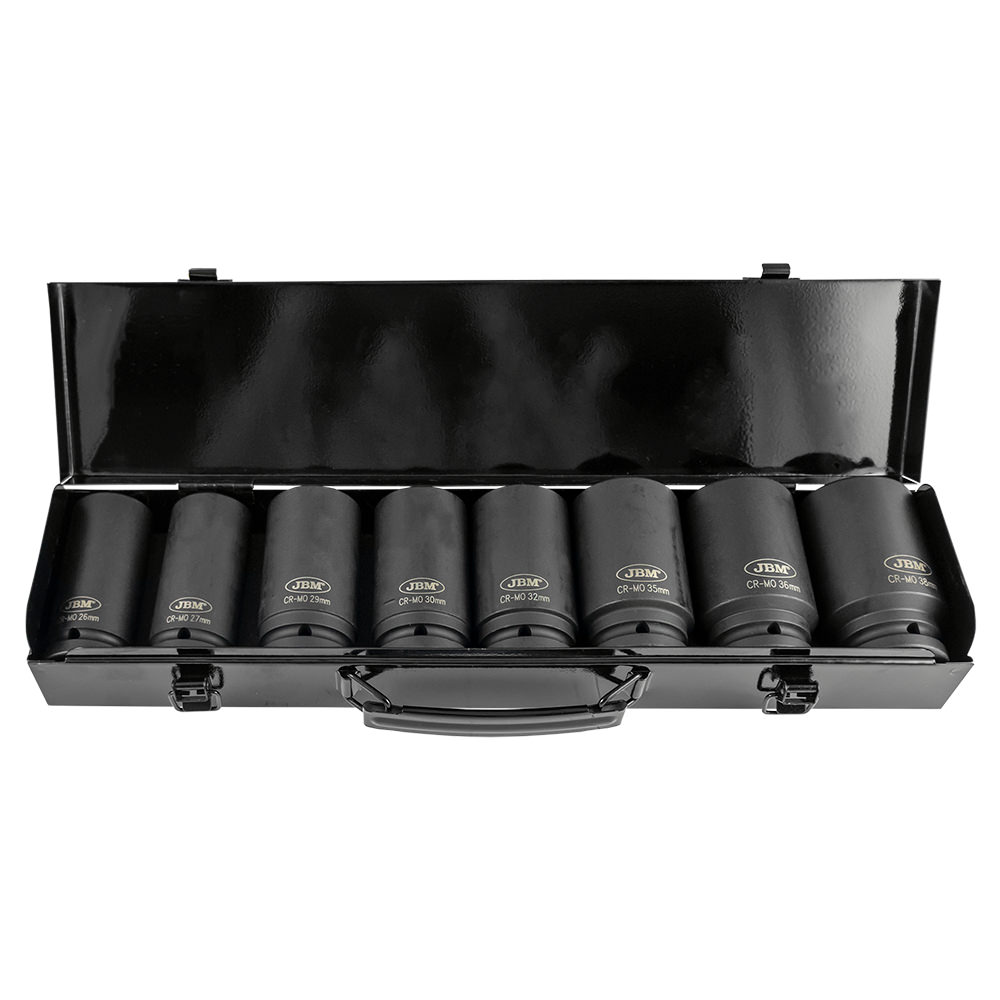 JEU DE 8 DOUILLES À CHOC 6 PANS 3/4"