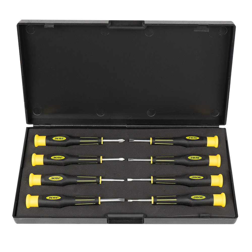 ETUI DE 8 TOURNEVIS DE PRECISION COURTES