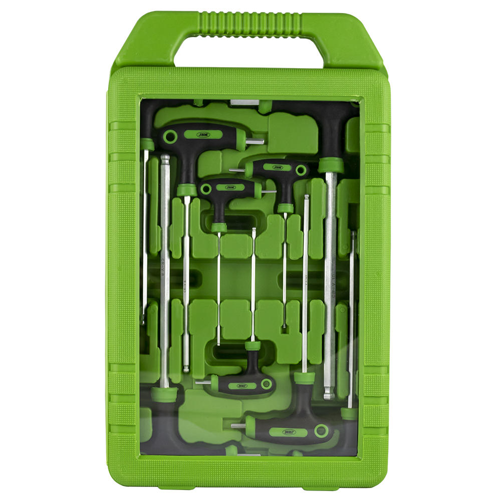 COFFRET DE 9 CLÉS 6 PANS POIGNOTÉE