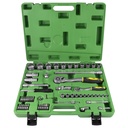 COFFRET DE 61 PIÈCES DOUILLES CANNELÉES 1/2" ET 1/4" ZINGUÉES