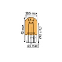 LAMPE OBN 21W 12V T20 AMBAR