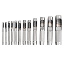 LOT DE 12 POINÇONS CREUX - METRIQUE