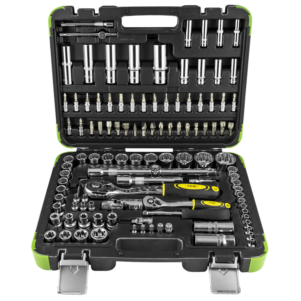 COFFRET À OUTILS 113 PIÈCES 12 PANS - CHROME