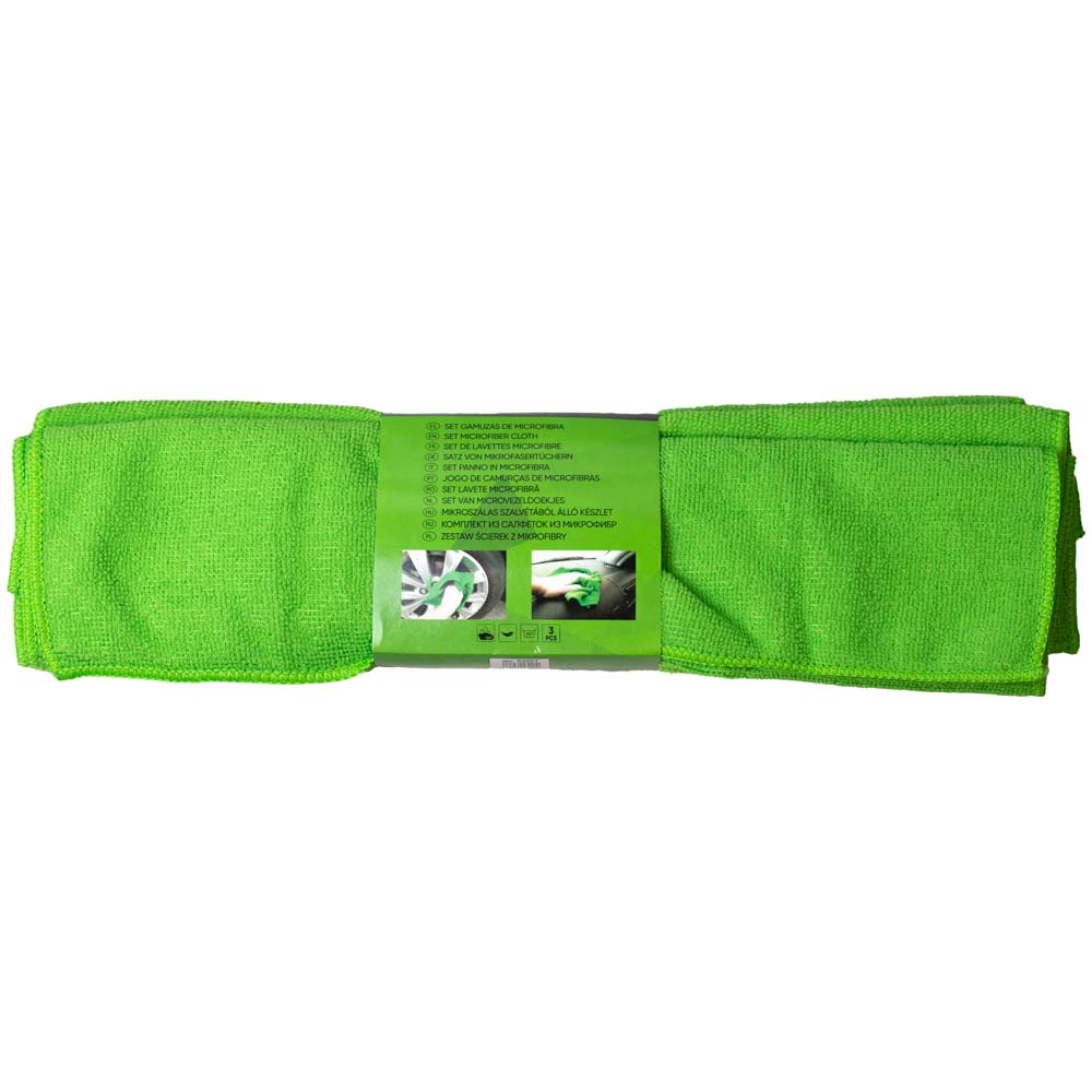SET DE 3 LAVETTES MICROFIBRE