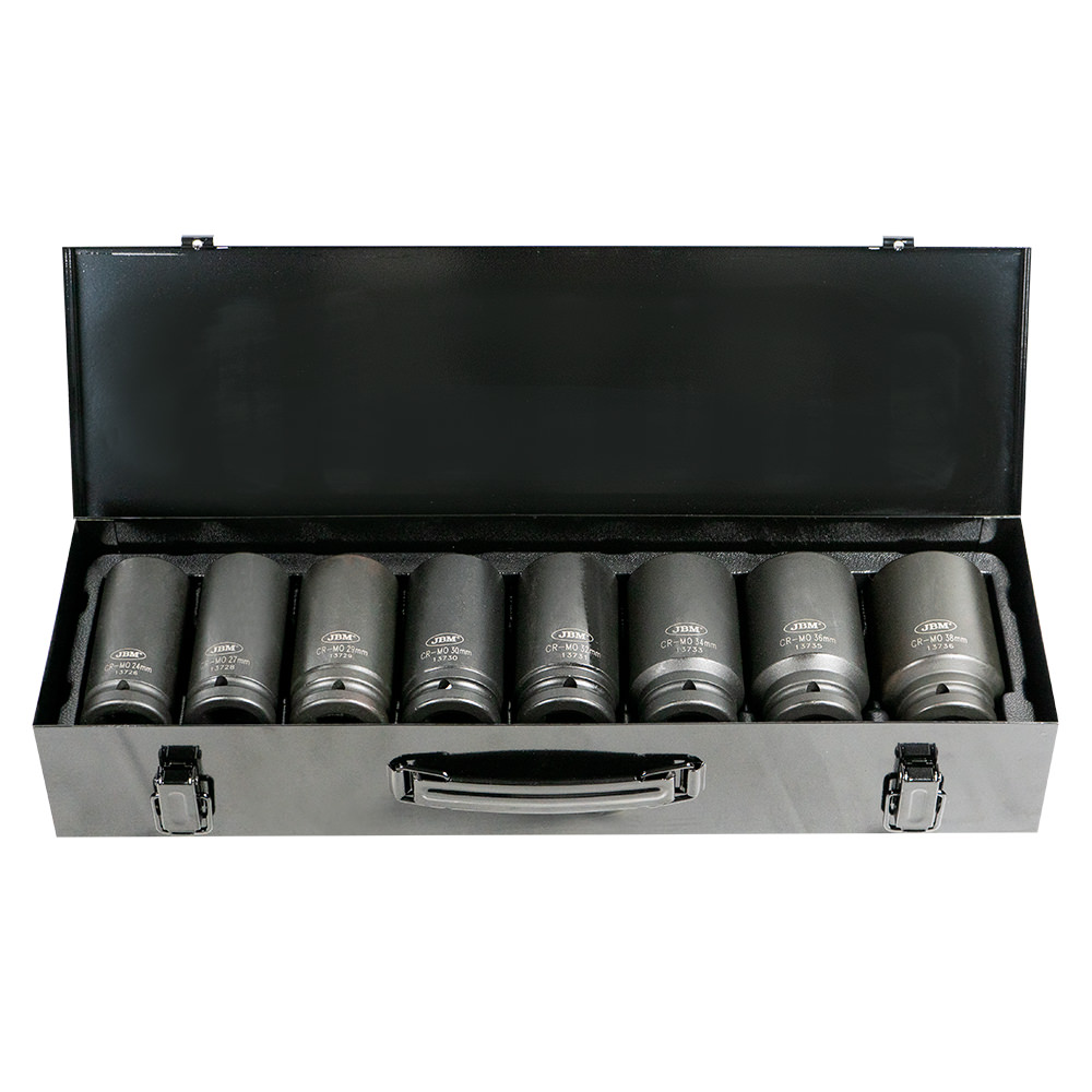 KIT DE 8 TÊTES HEXAGONALES DE BATTAGE HAUTE TAILLE 3/4"