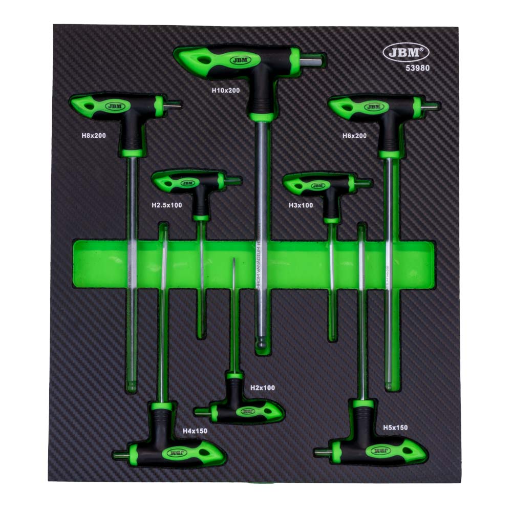 COFFRET DE 8 CLÉS 6 PANS POIGNOTÉE