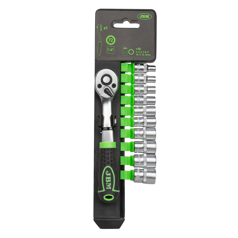 CLIQUET 72 DENTS DE 1/4" AVEC DOUILLES 12 PANS