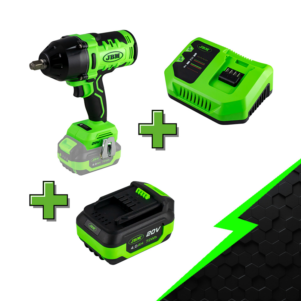 ÉLECTRO PROMO: CLÉ À CHOC 1/2" + BATTERIE LITHIUM-ION ET CHARGEUR 20V GRATUITS