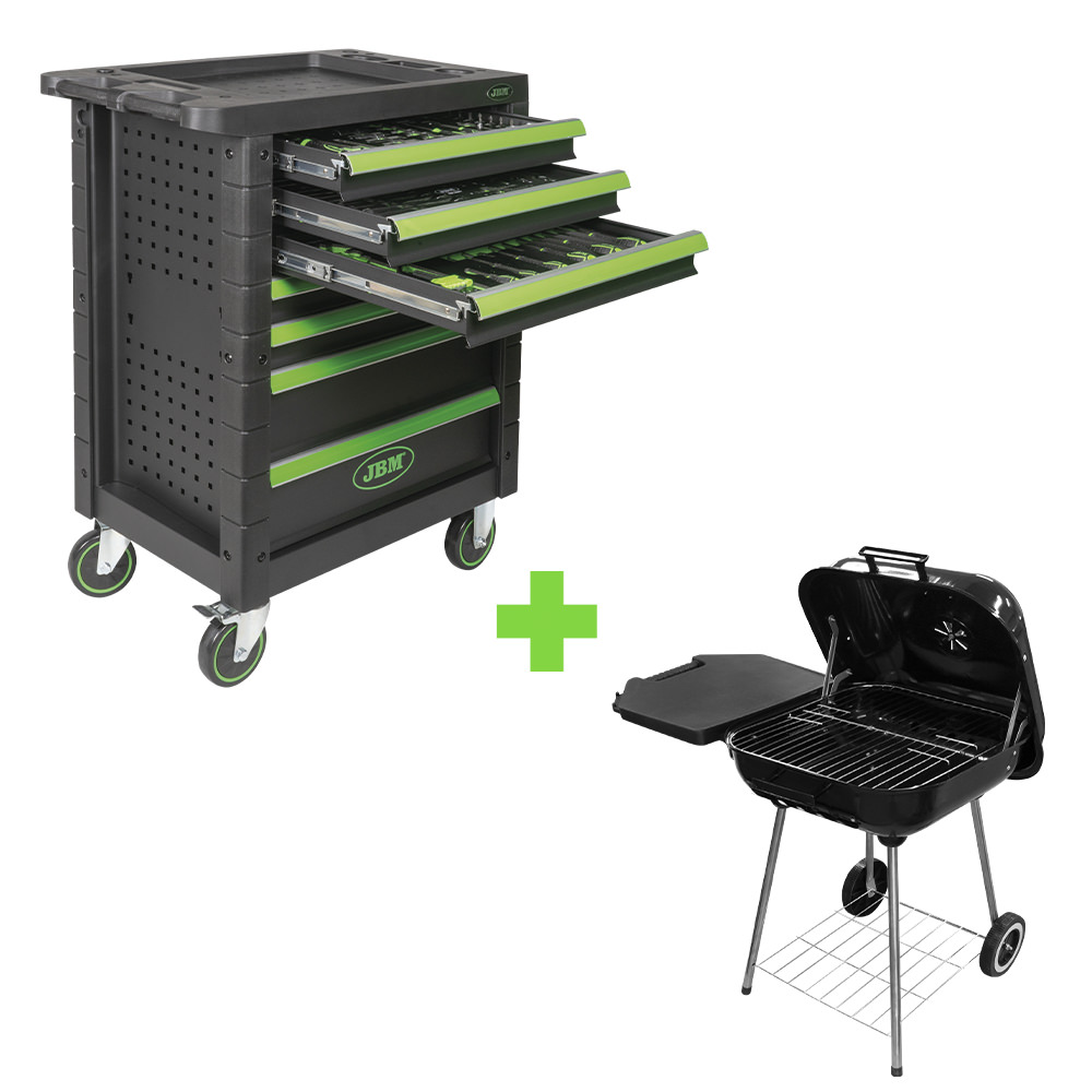 PROMO 53904 SERVANTE D'OUTILS 7 TIROIRS + 53931 GRILLE BARBECUE
